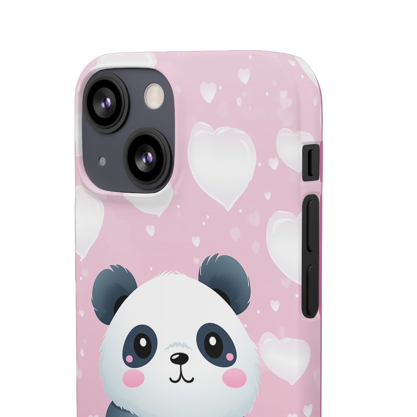 Cute Panda & Hearts Premium Phone Case