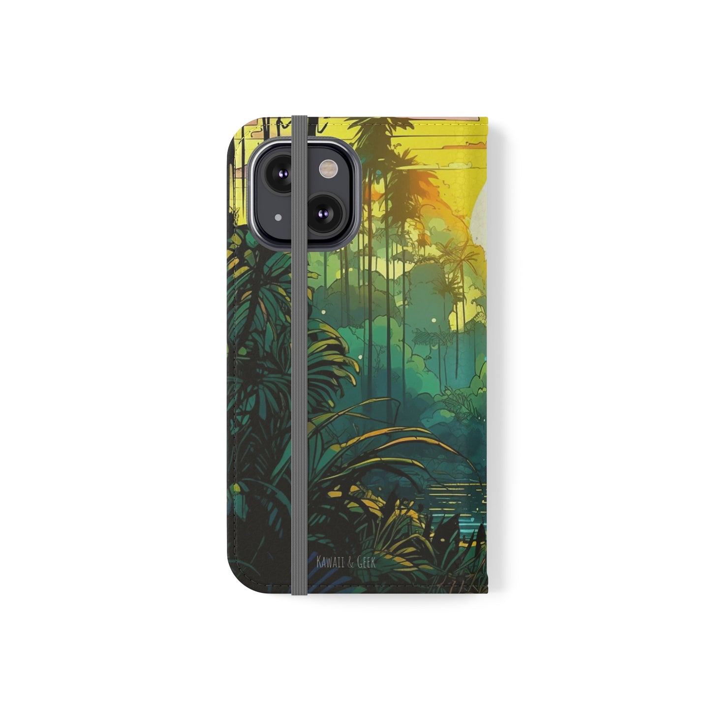 Rainforest at Sunset Flip Phone Case - Capture the Serenity of Nature on Your Device