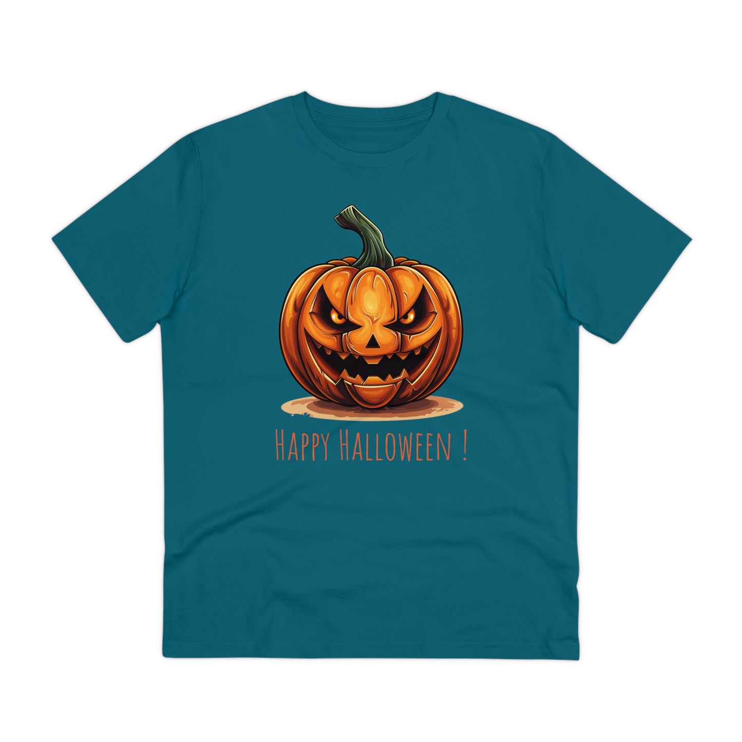 Happy Halloween Eco-Friendly Tee: Scary Pumpkin Design