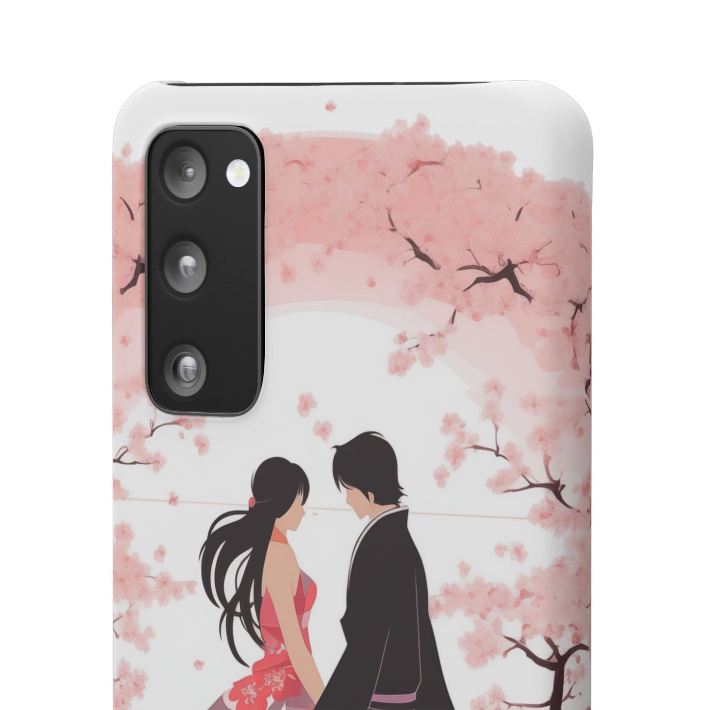 Japanese Blossom Love Premium Phone Case - Valentine's Cherry Tree Design