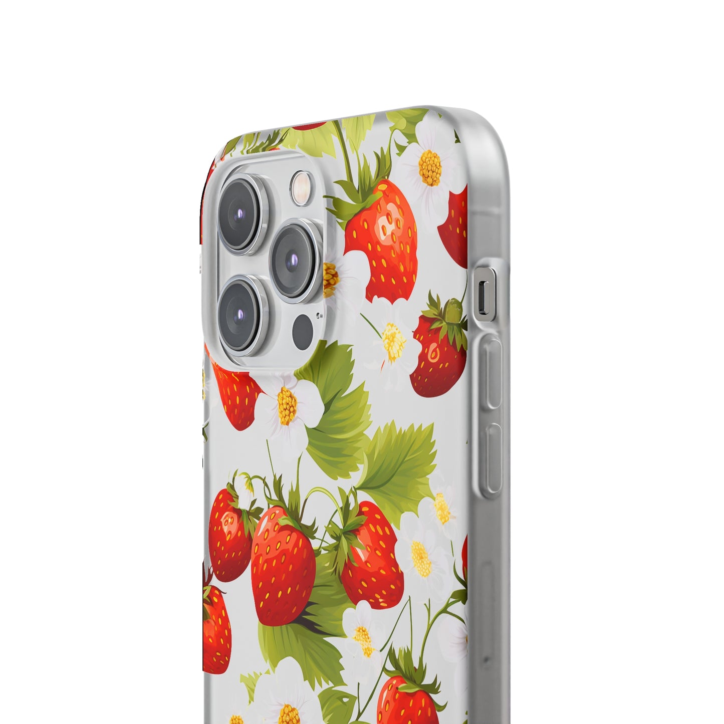 Strawberries & Florals Flexi and Transparent Phone Case