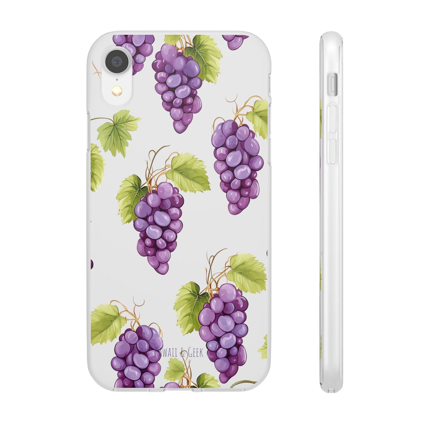 Flexi Grape Delight: Transparent Phone Case
