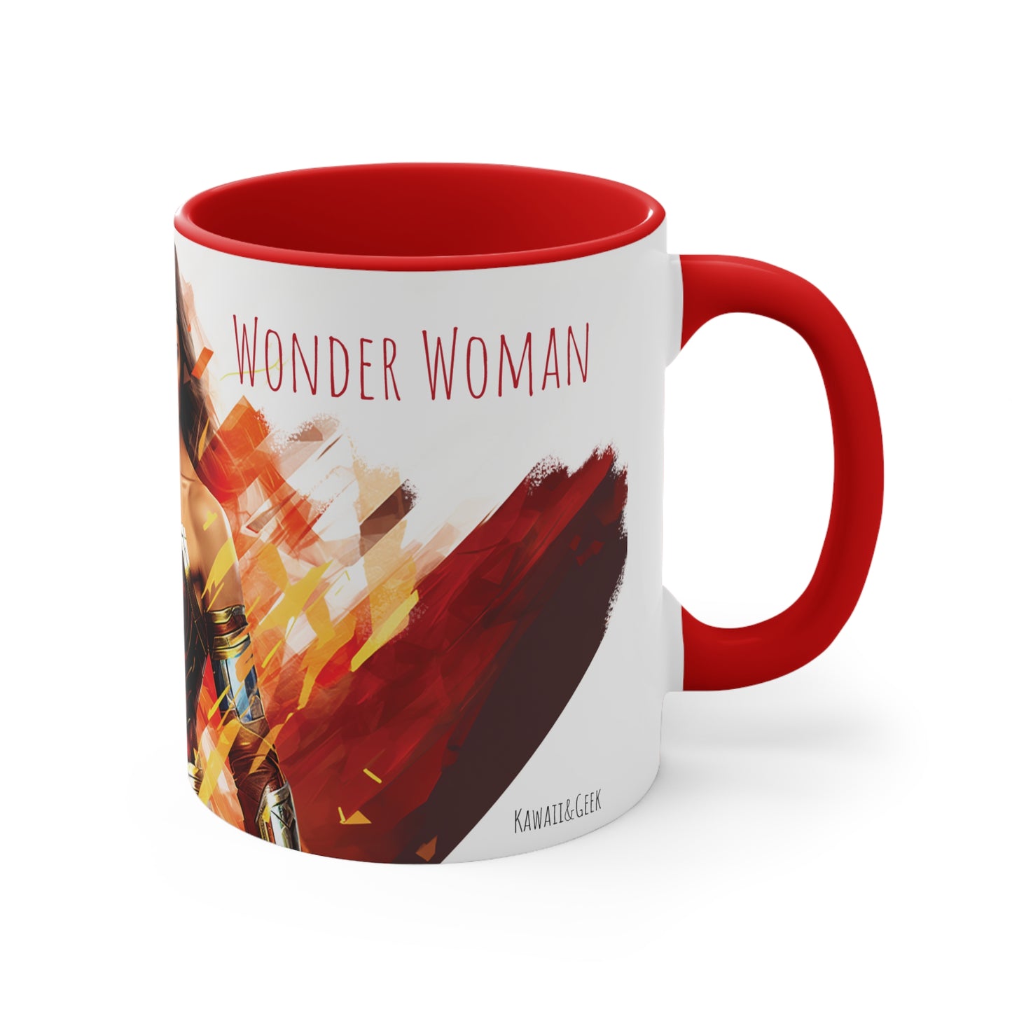 Wonder Woman Geometric Bicolor Mug - Diana, Princess of Themyscira