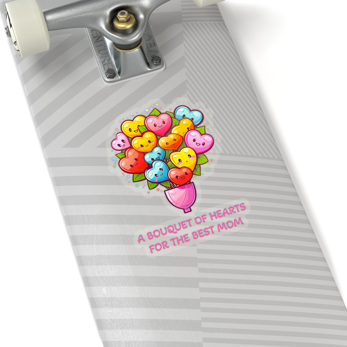 A Bouquet of Hearts for the Best Mom Sticker - Celebrate Mother's Day with Love and Appreciation