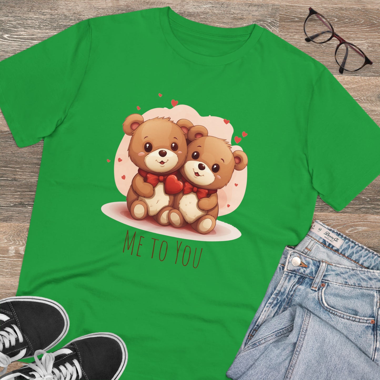 Me to You Teddy Bear Couple Tee - Eco-Friendly Love Shirt - Valentine's Day Special