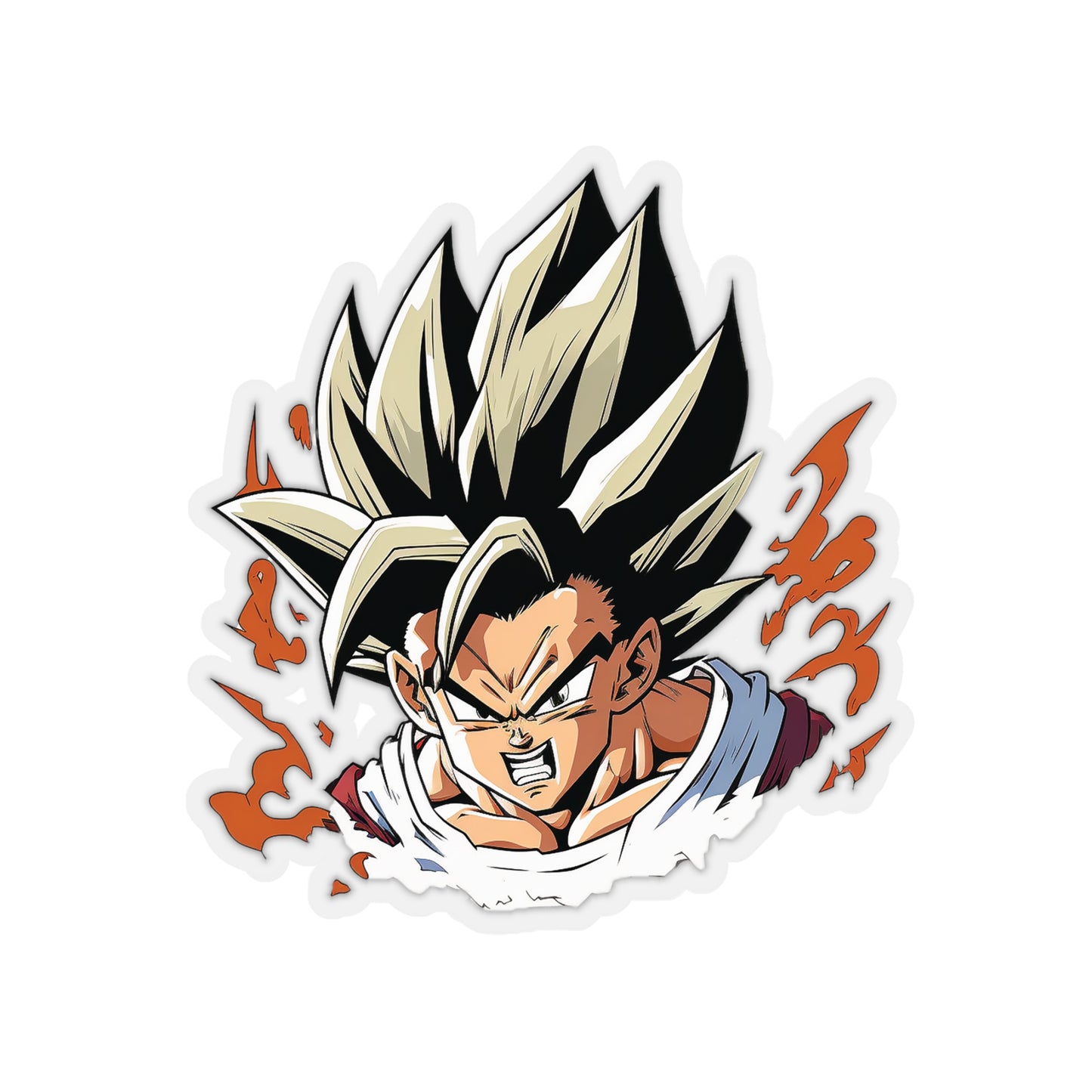 San Goku Sticker - Add Some Powerful and Intense Style to Your Tech - Dragon Ball