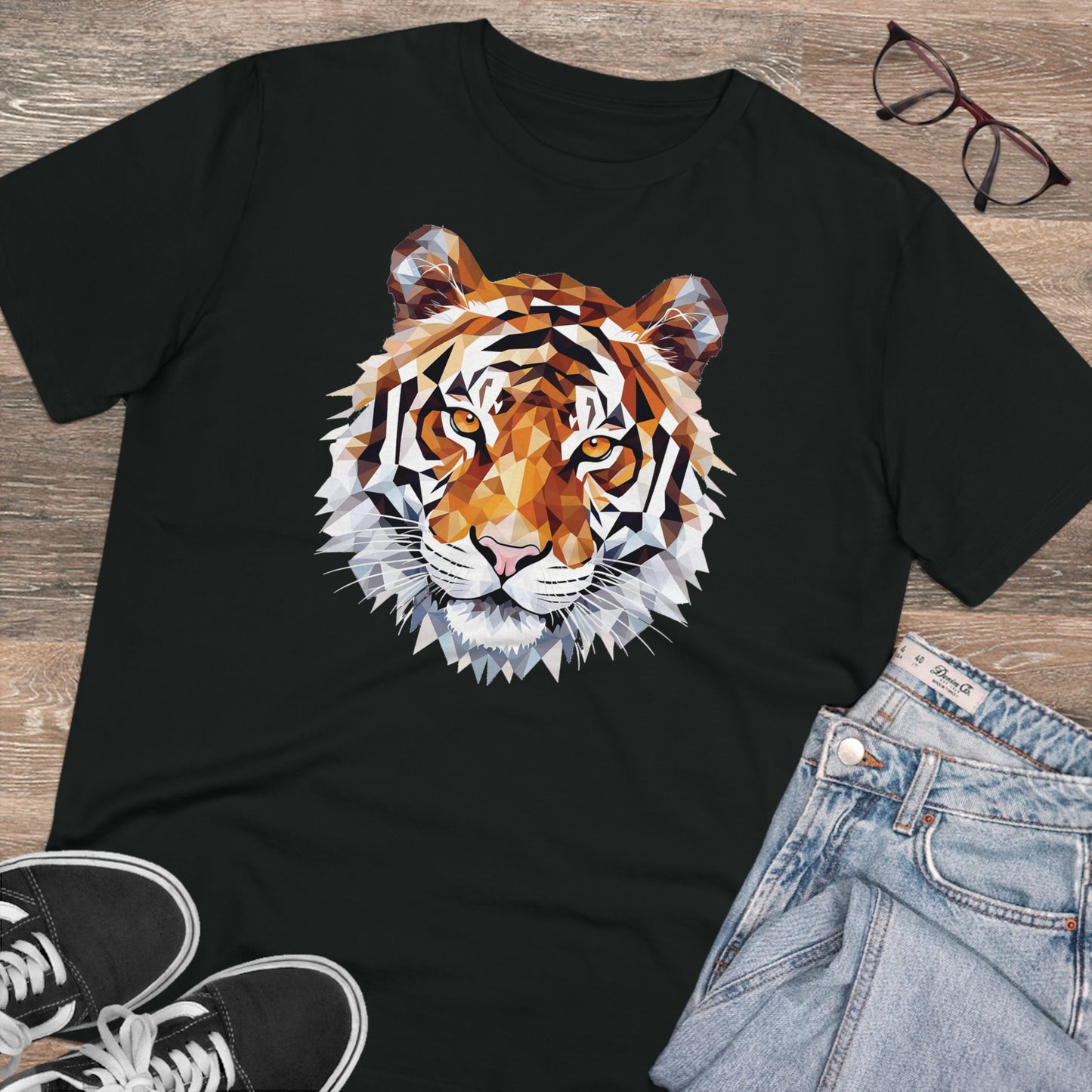 Tiger Polygonal T-Shirt - Embrace Fierce Elegance