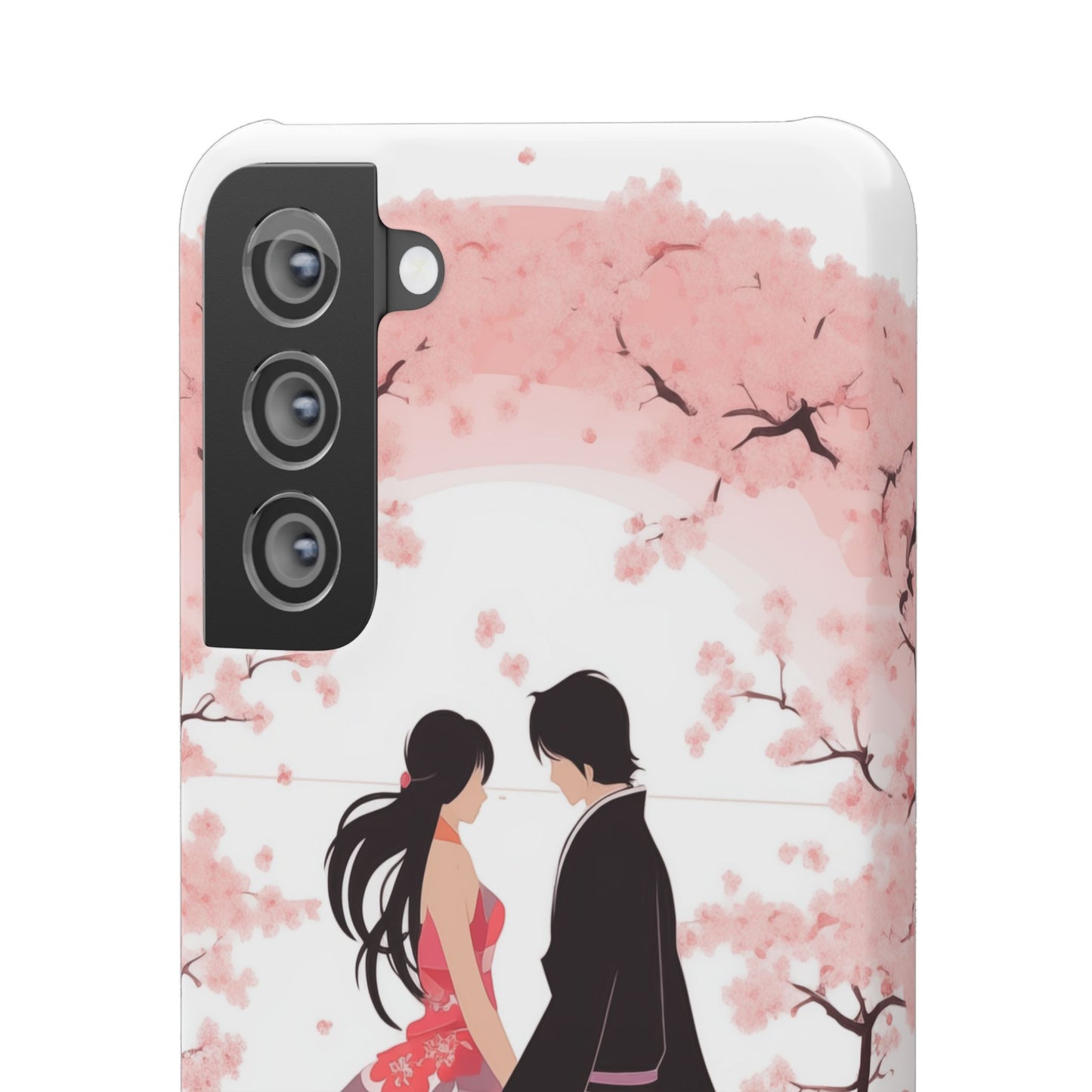 Japanese Blossom Love Premium Phone Case - Valentine's Cherry Tree Design
