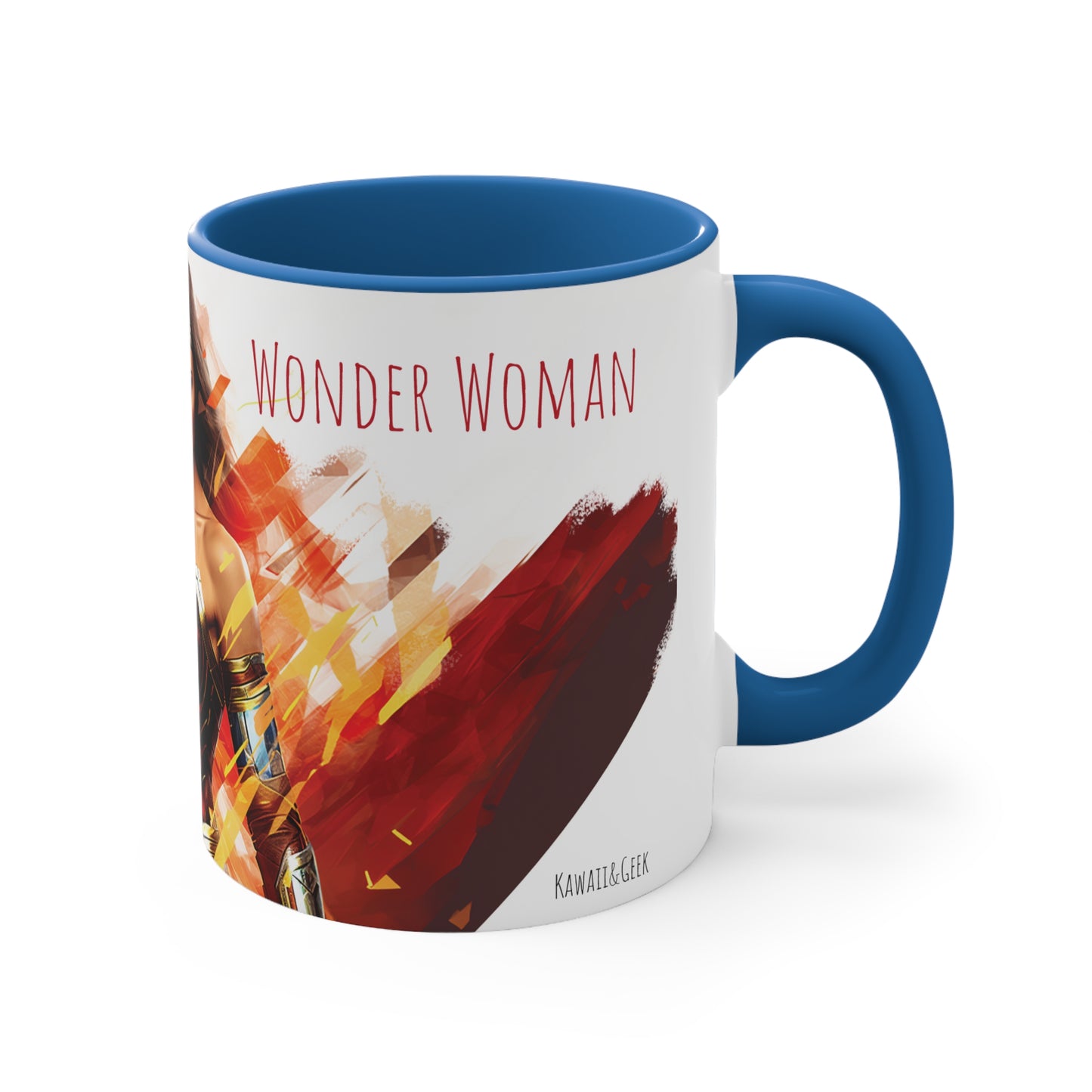 Wonder Woman Geometric Bicolor Mug - Diana, Princess of Themyscira