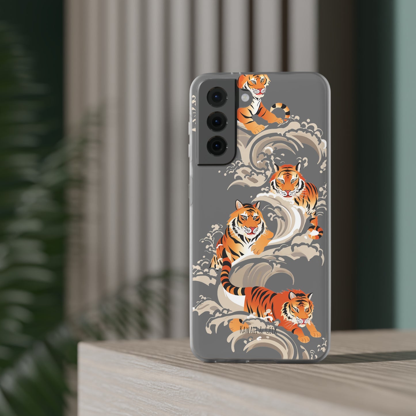 Elegant Chinese Ink Tiger Flexi Phone Case
