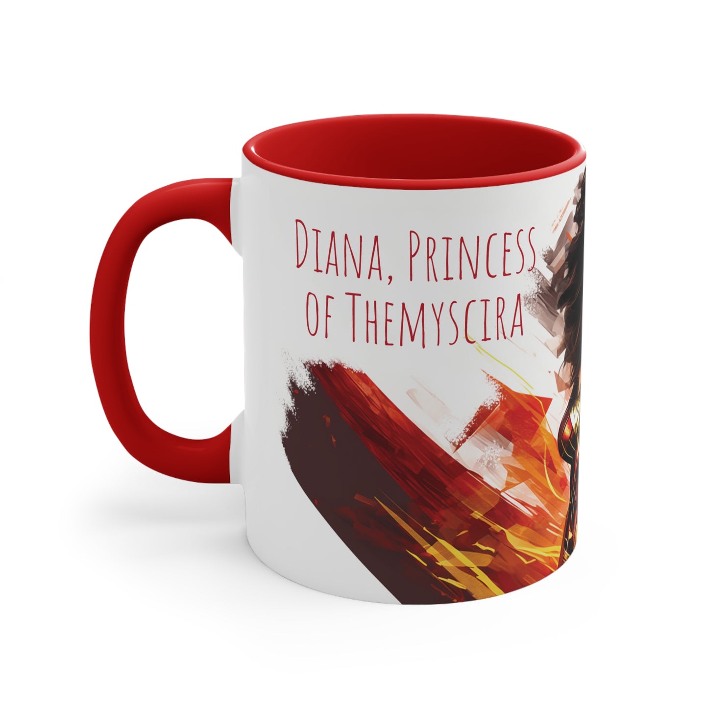 Wonder Woman Geometric Bicolor Mug - Diana, Princess of Themyscira