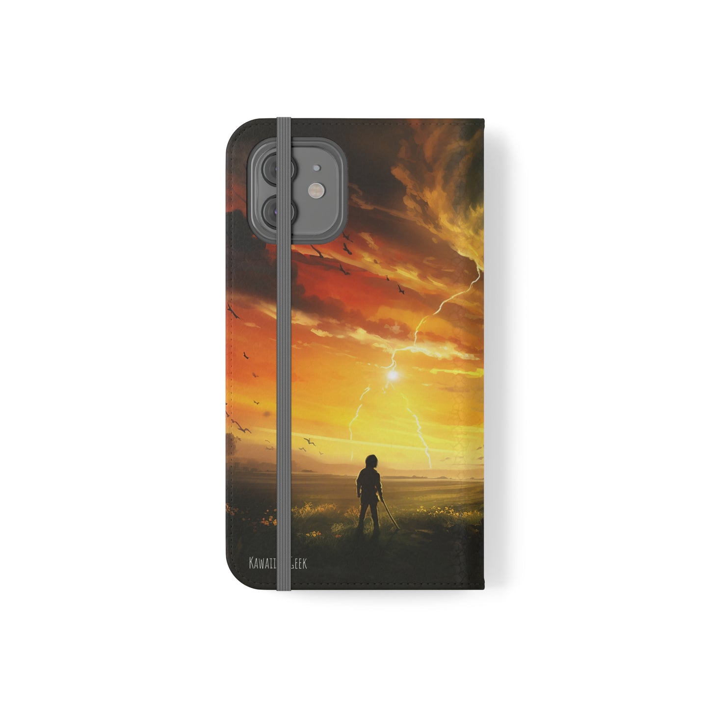 Apocalyptic Tornado Kids Flip Phone Case