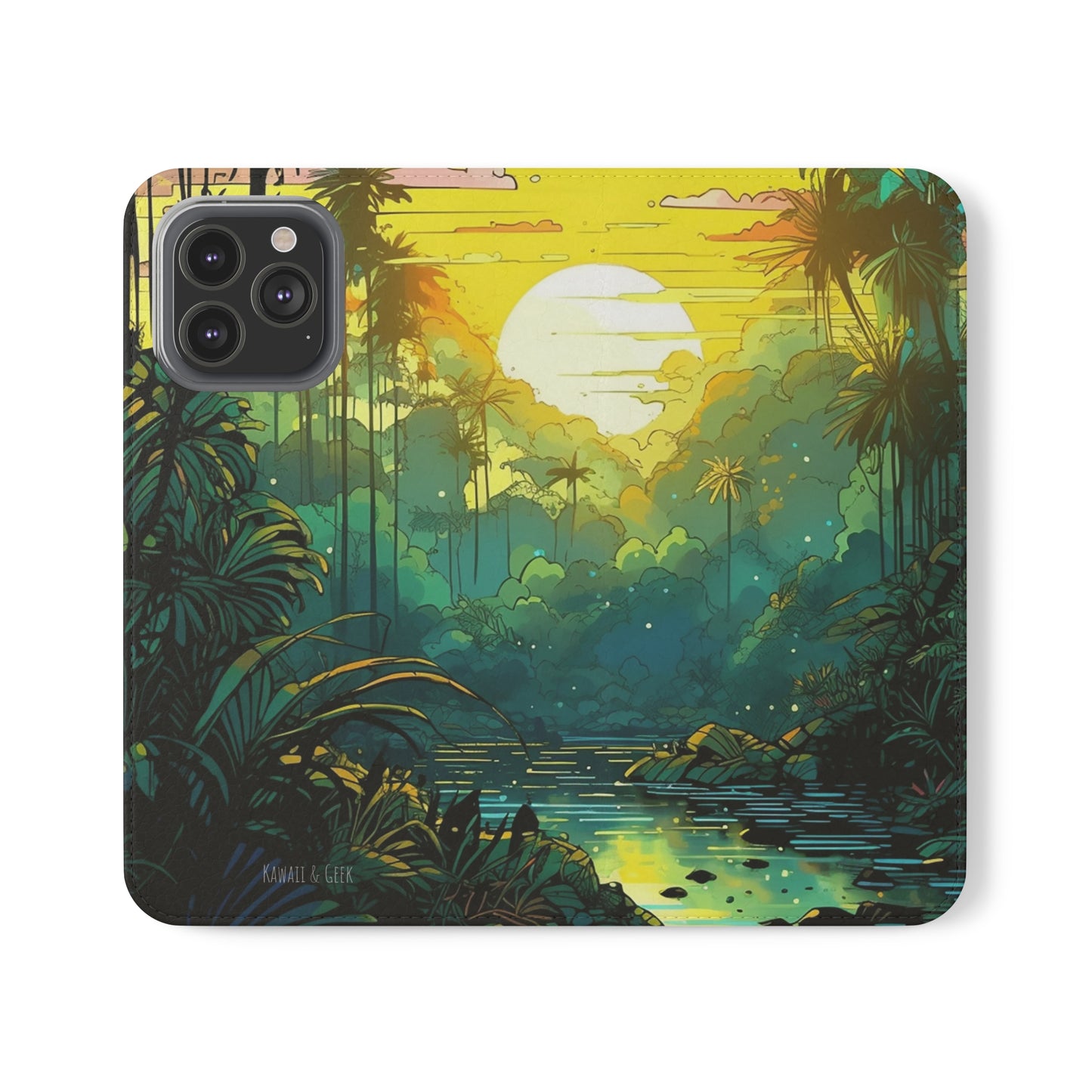 Rainforest at Sunset Flip Phone Case - Capture the Serenity of Nature on Your Device