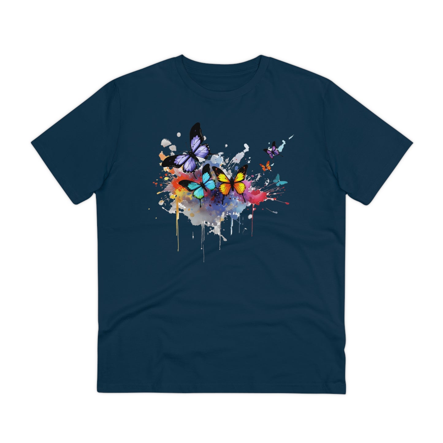 Butterflies Eco-Friendly T-Shirt - Embrace Nature's Vibrant Beauty in Watercolor Style