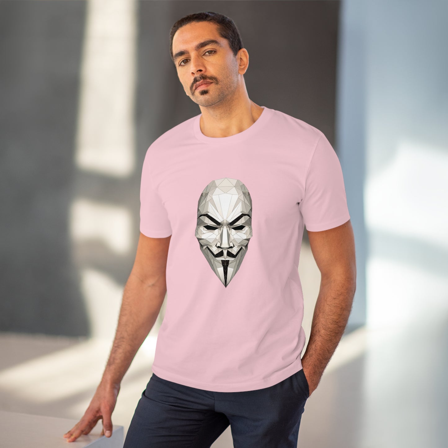V Mask Polygonal T-Shirt - Embrace Anonymous Resistance