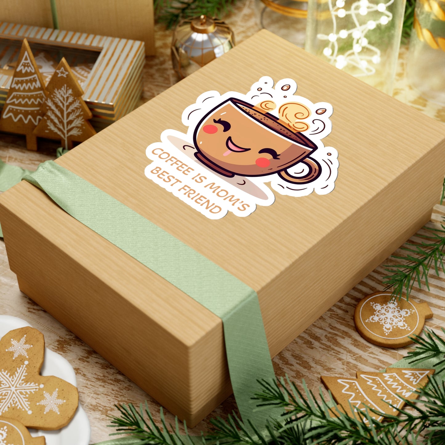 Coffee is Mum's Best Friend Sticker - Celebrate Mother's Day with a Heartwarming Message