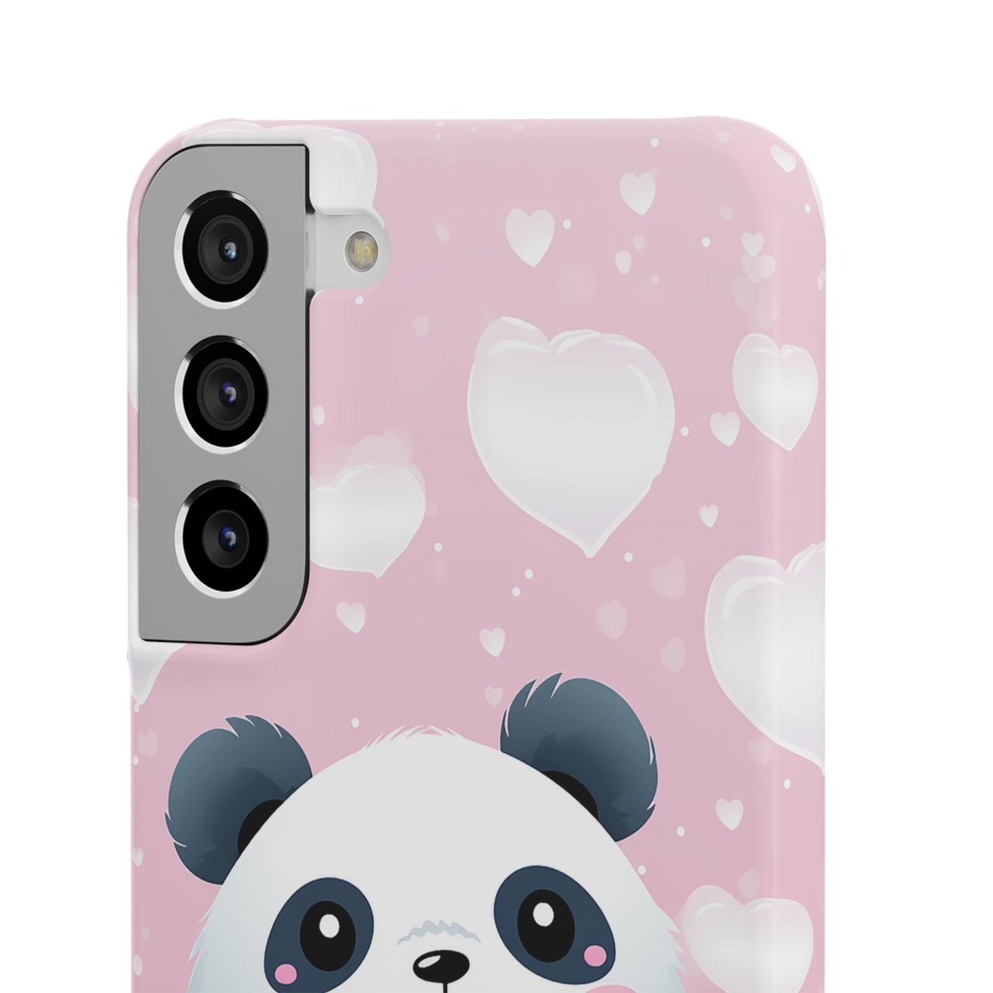Cute Panda & Hearts Premium Phone Case