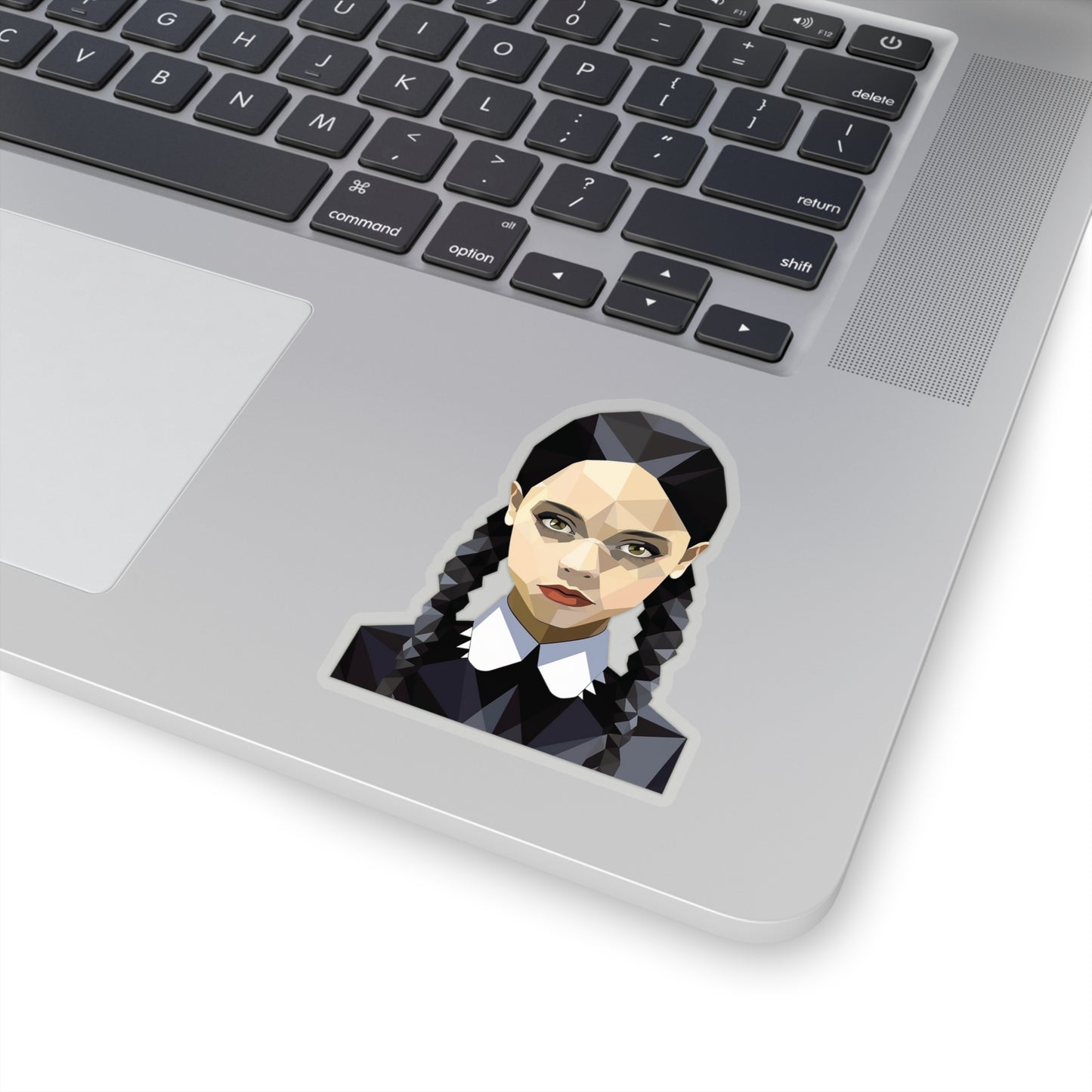 Wednesday Addams Geometric Sticker - Embrace Dark Elegance