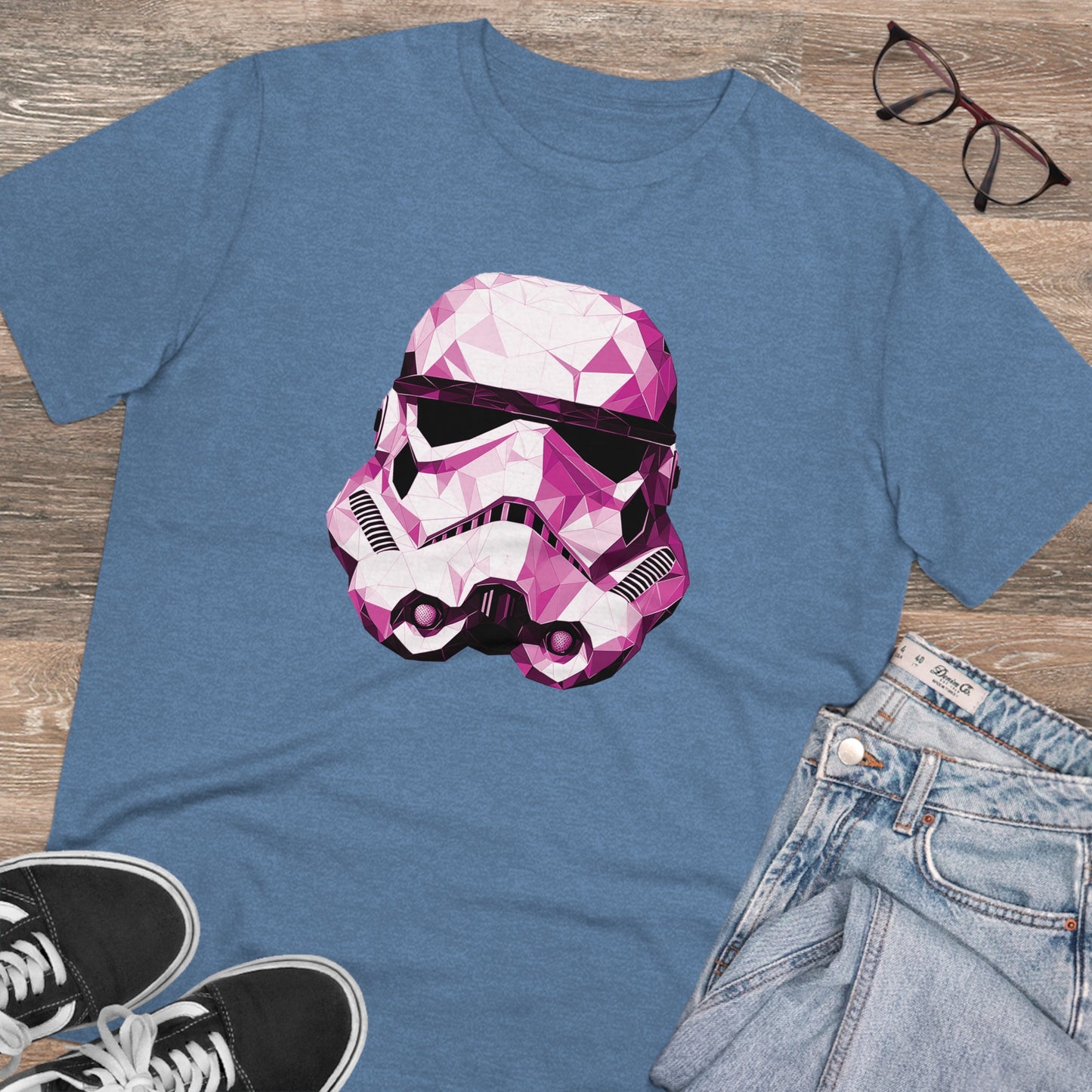 Stormtrooper Polygonal T-Shirt Pink Edition - Embrace Galactic Precision
