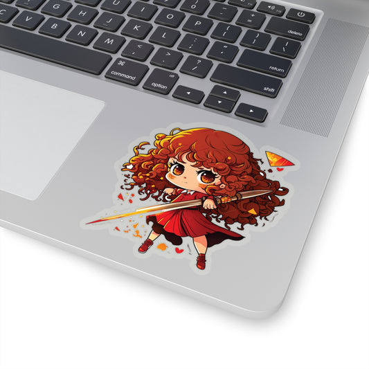 Hermione Granger Sticker ready for battle - Add Some Cute and Magical Style to Your Tech - Harry Potter