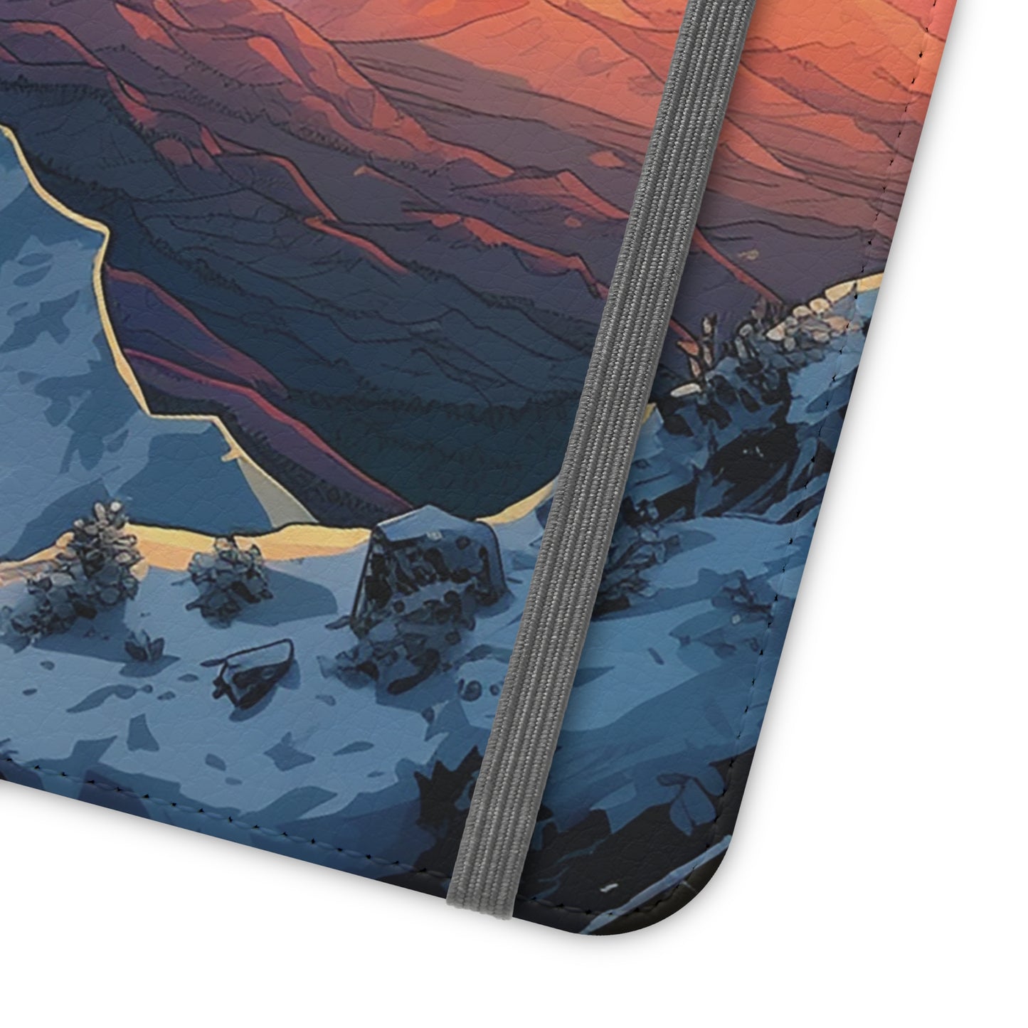 Snowy Mountain Landscape Sunset Flip Phone Case - Embrace the Beauty of Nature on Your Device