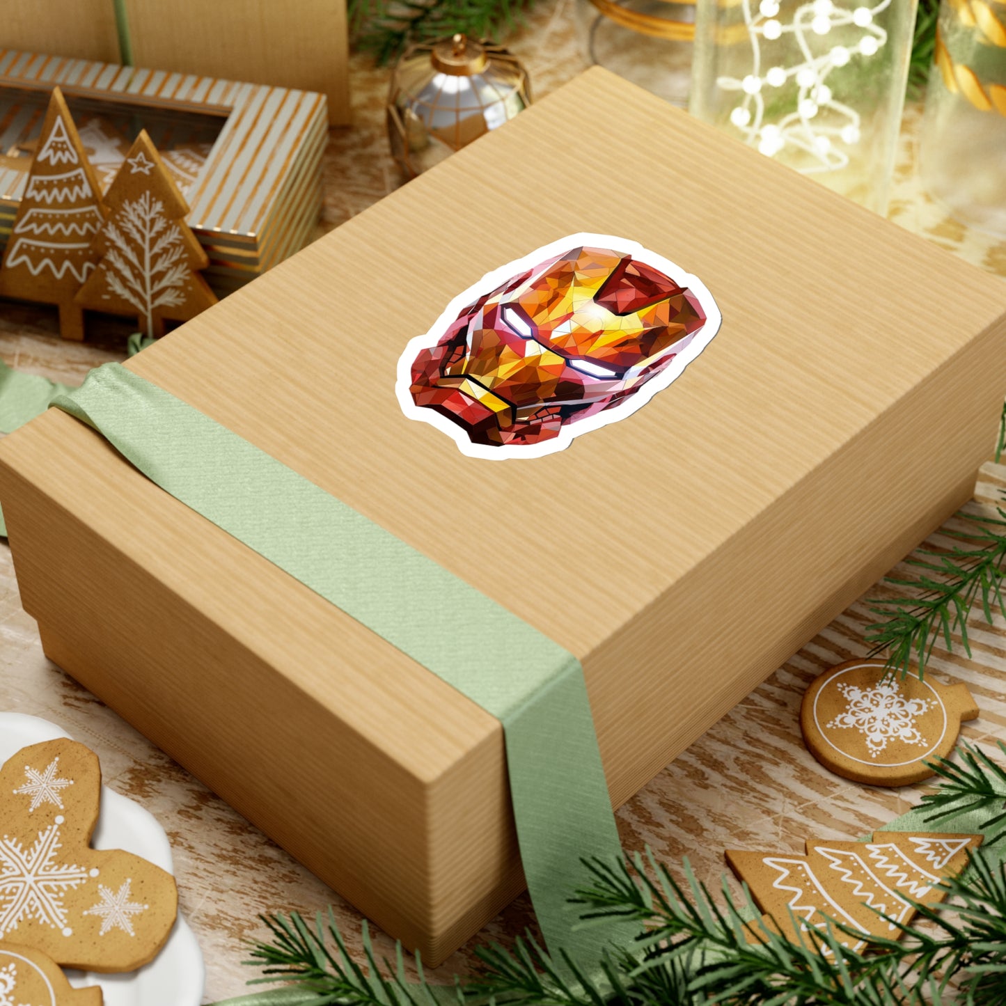 Iron Man Sticker - Unleash the Power of Geometry