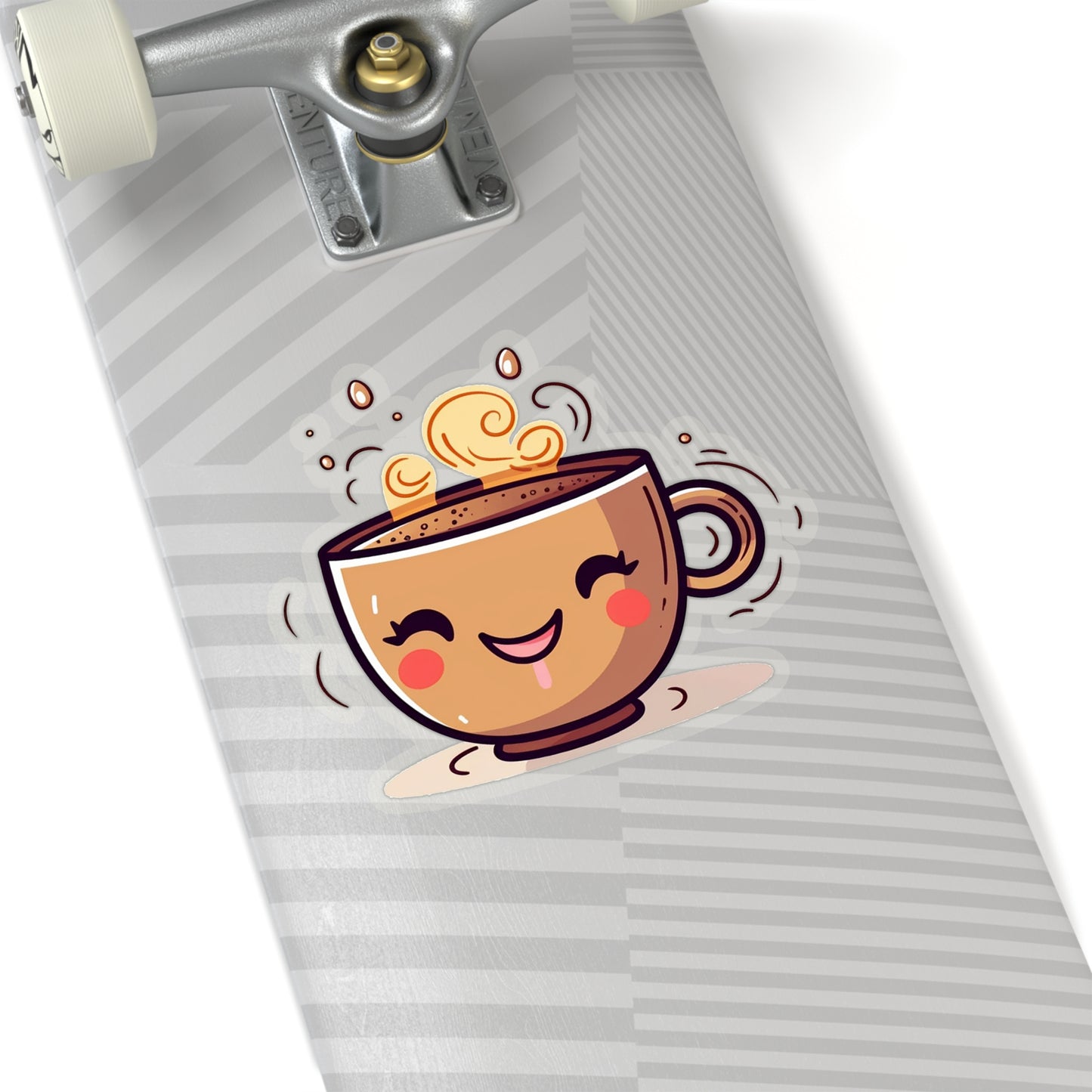 Kawaii Cup of Coffee Sticker - Add a Cute and Whimsical Touch to Your Accessories