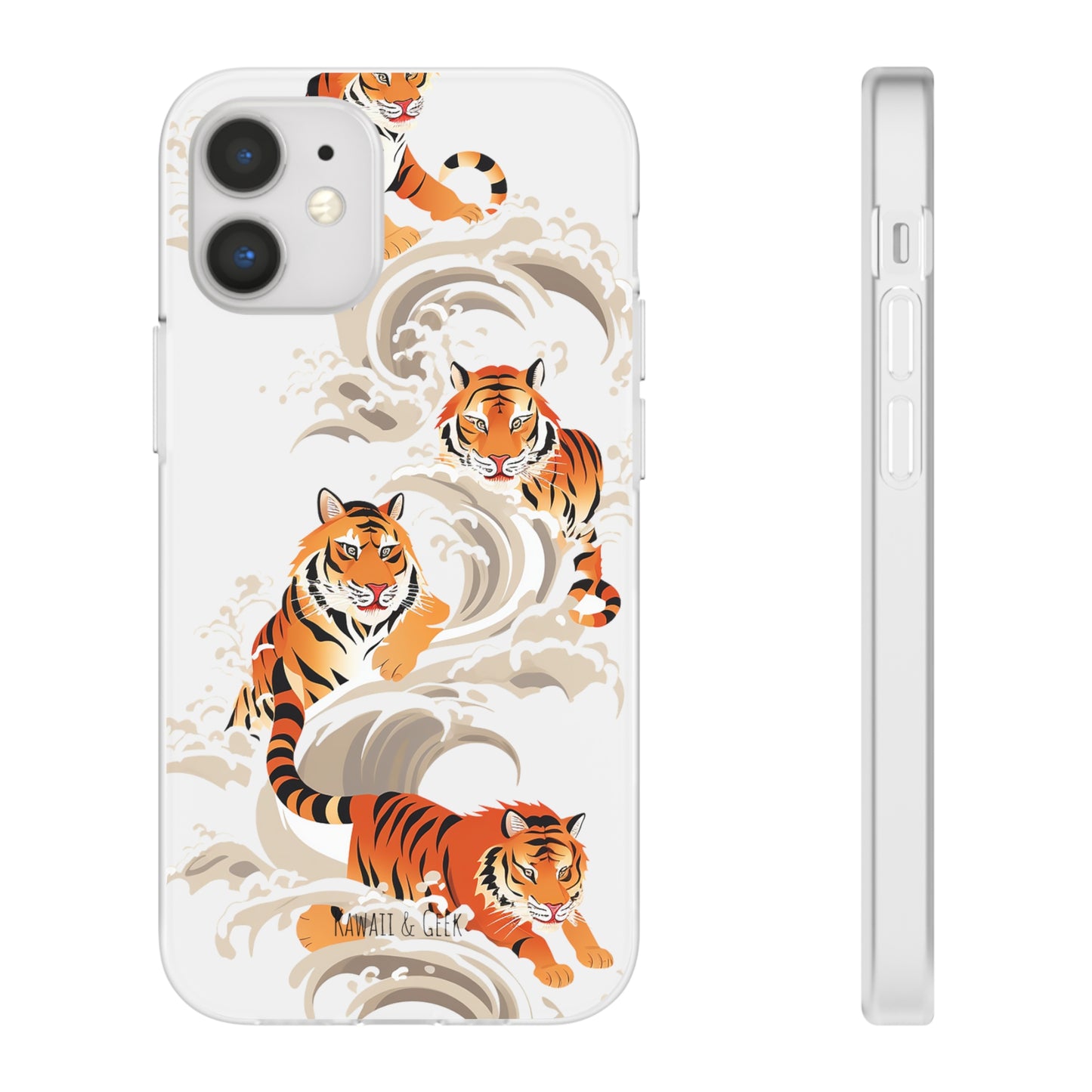 Elegant Chinese Ink Tiger Flexi Phone Case