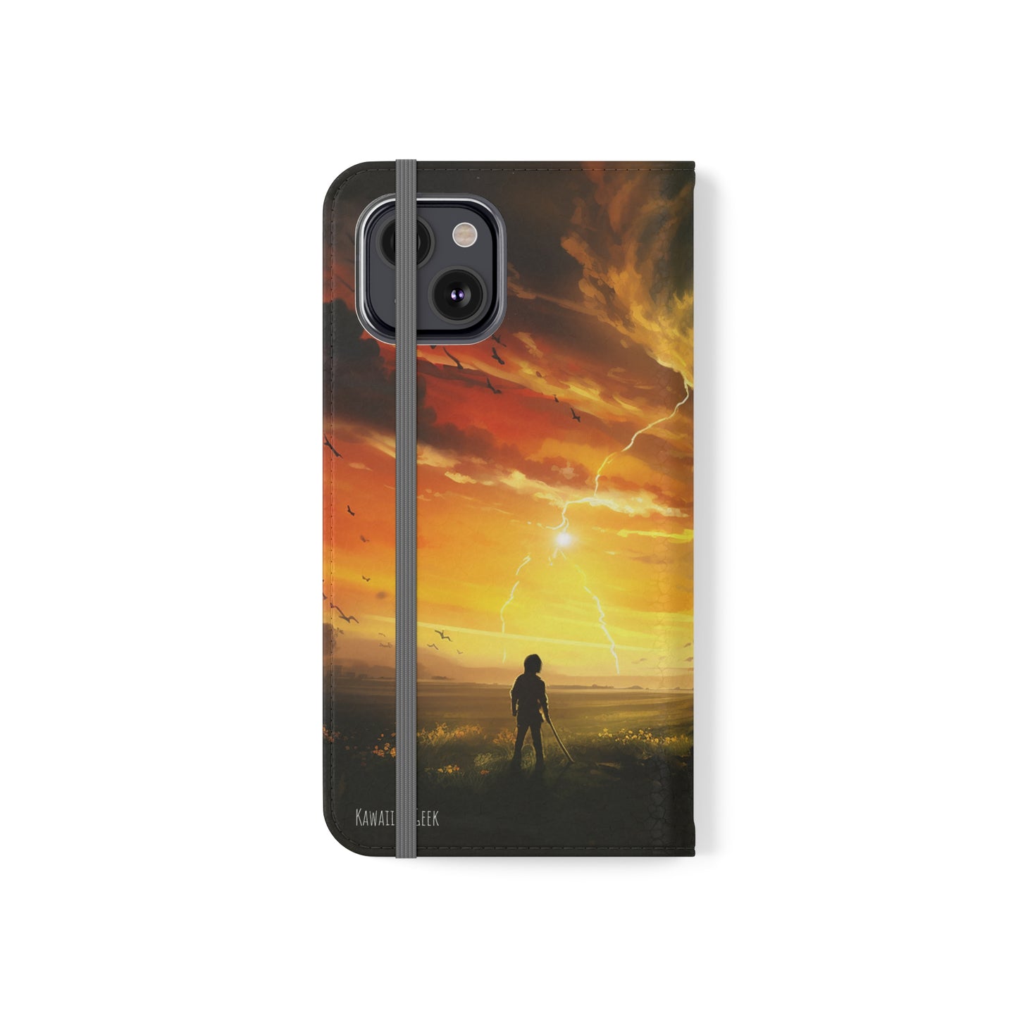 Apocalyptic Tornado Kids Flip Phone Case