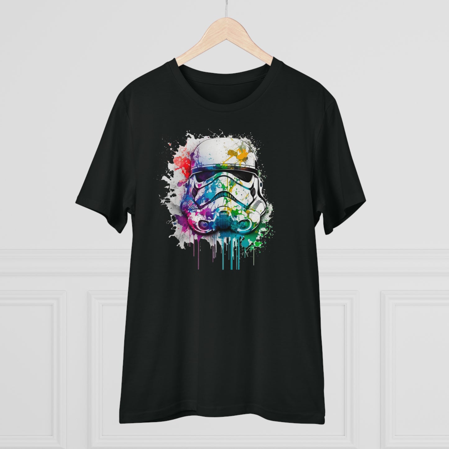 Storm Trooper in Watercolor Style Organic Unisex T-Shirt - Add Some Unique and Eco-Friendly Style to Your Wardrobe