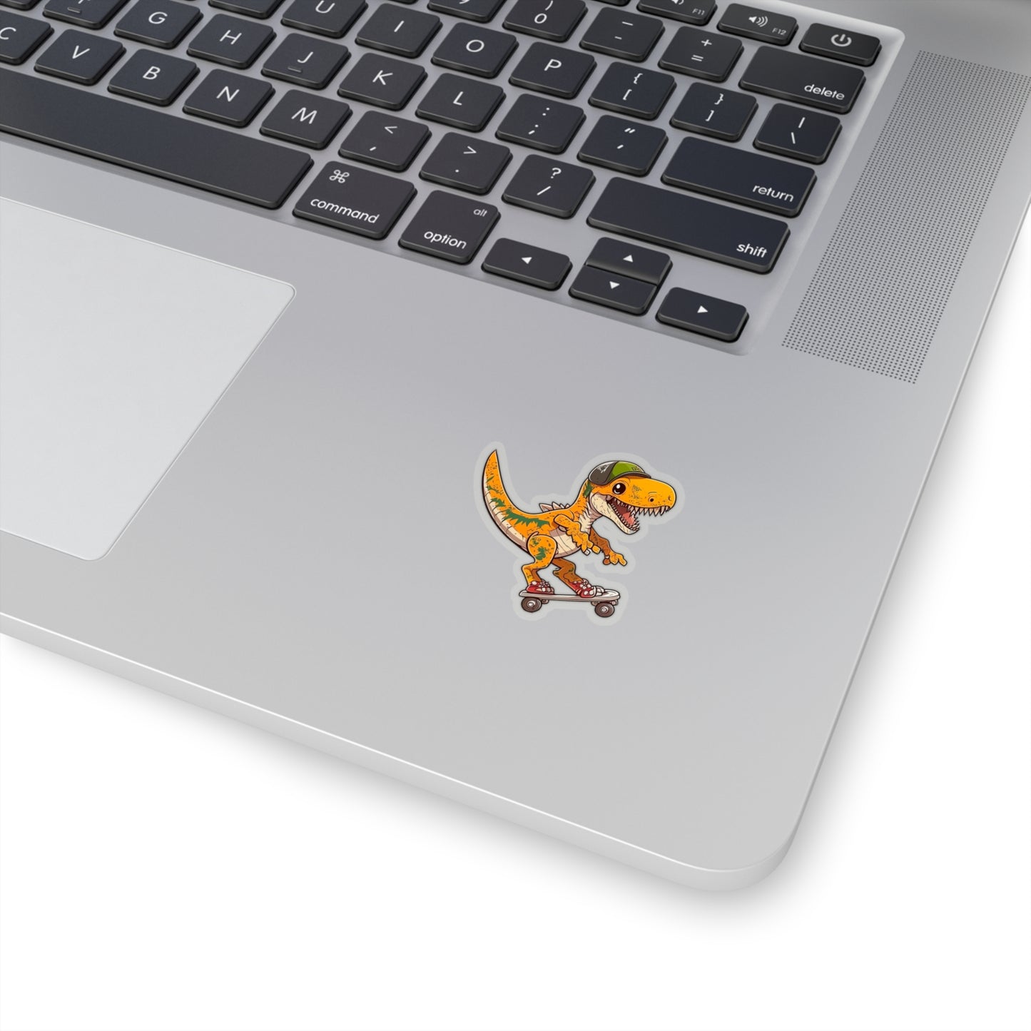 Kawaii Velociraptor Skating Sticker - Add Some Adorable and Playful Style to Your Tech
