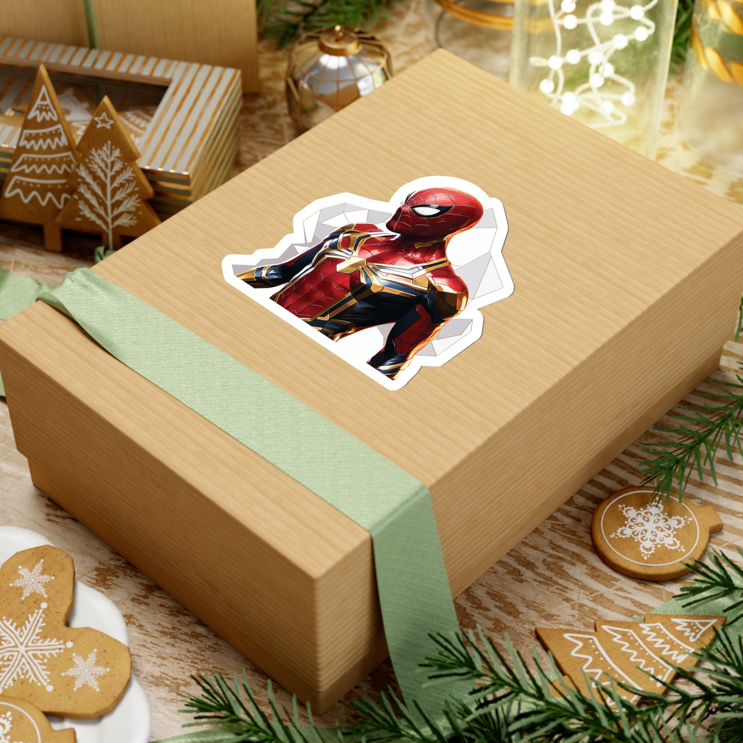 Spider Man Sticker in Iron Spider armor - Superhero Styling with a Modern Twist
