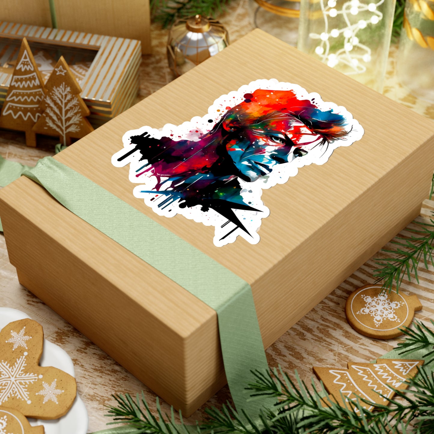 David Bowie Sticker - Add Some Iconic and Colorful Style to Your Tech