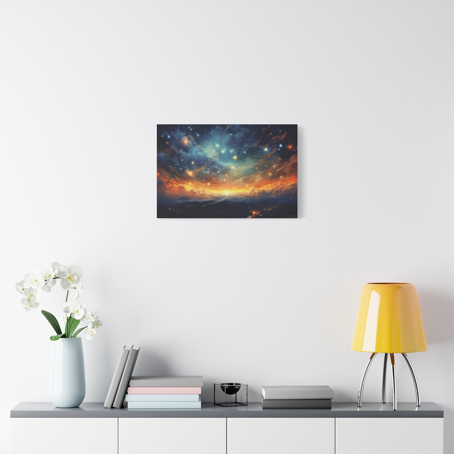 Night Sky Landscape Canvas - Immerse Yourself in a Breathtaking Starry Night