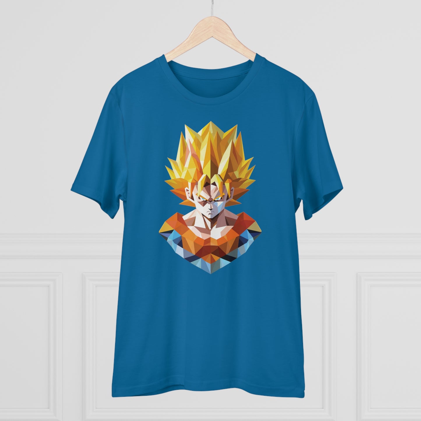 San Goku Super Saiyan Polygonal T-Shirt - Embrace Legendary Power