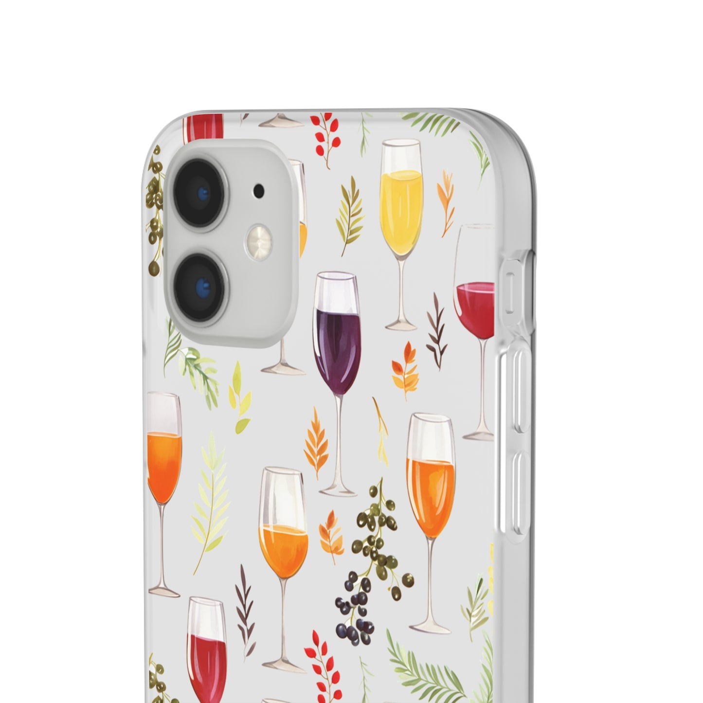 Elegant Wine Glasses Transparent Flexi Phone Case