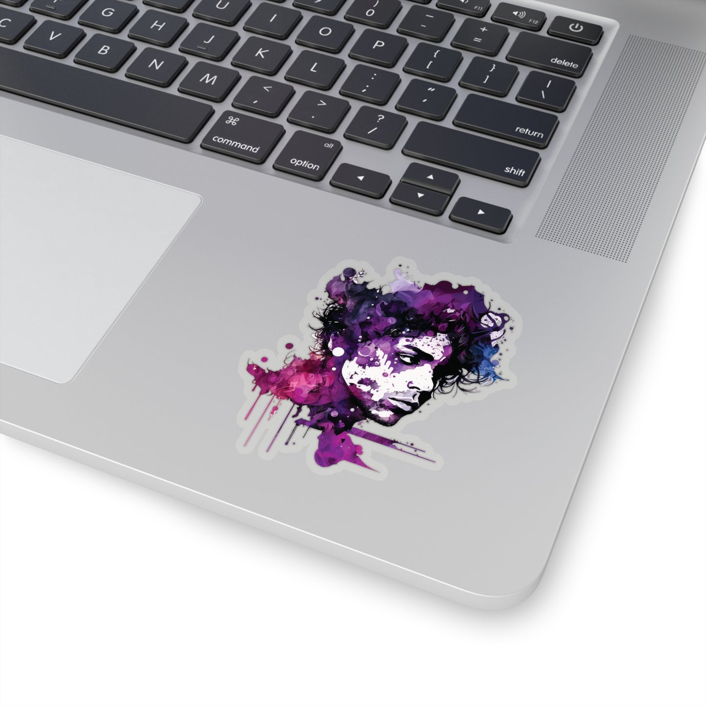Prince - Love Symbol in Purple Rain Watercolor Style Sticker - Add Some Musical and Colorful Style to Your Tech
