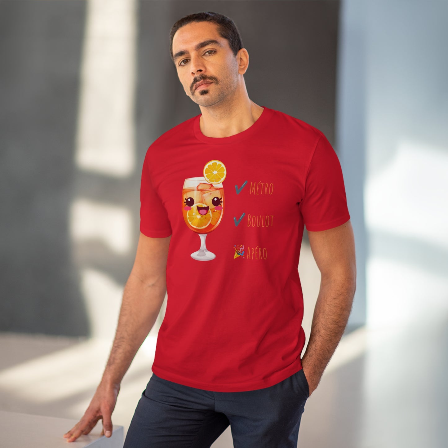 Cute Cocktail Glass T-shirt - Métro, Boulot, Apéro