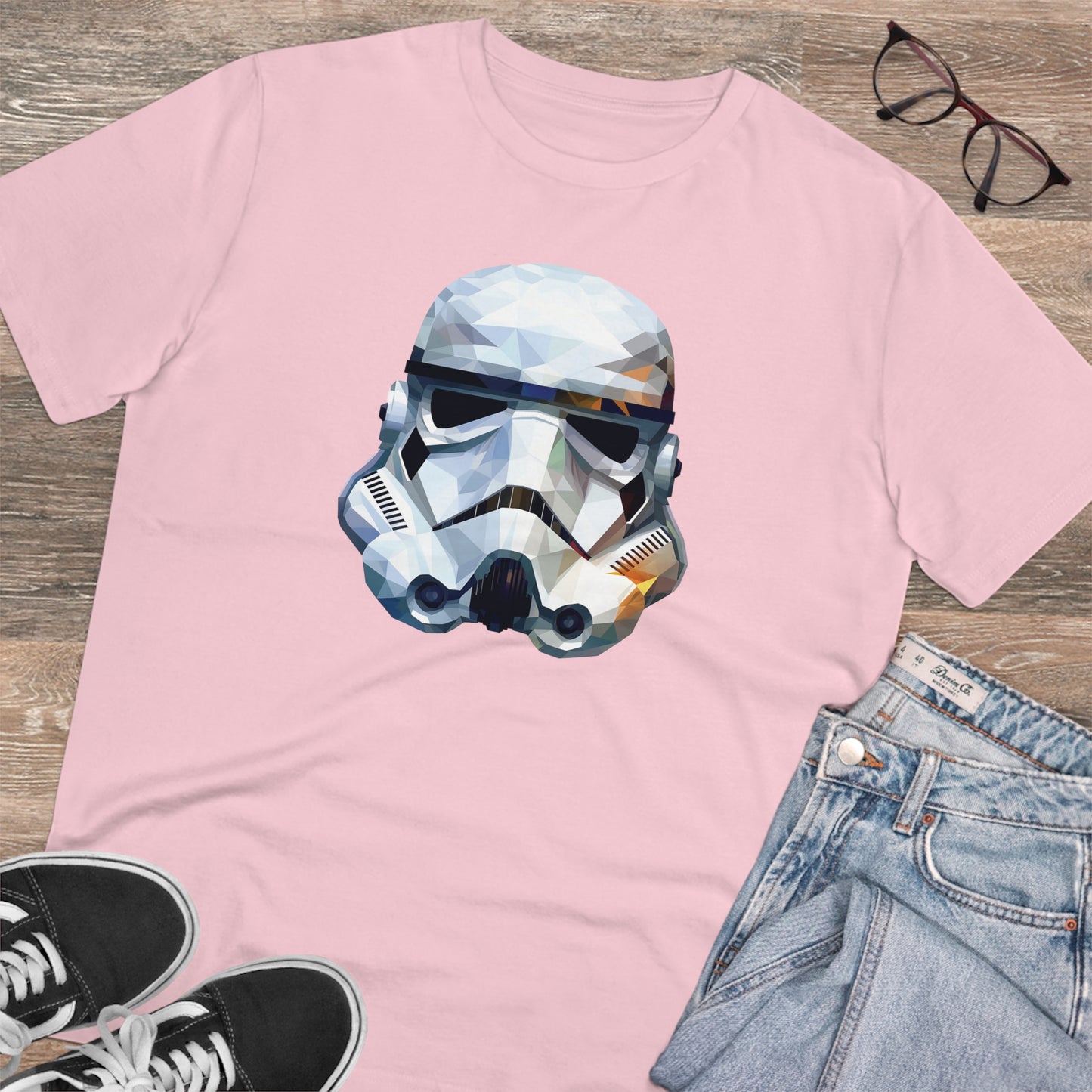 Stormtrooper Polygonal T-Shirt - Embrace Galactic Precision - Star Wars