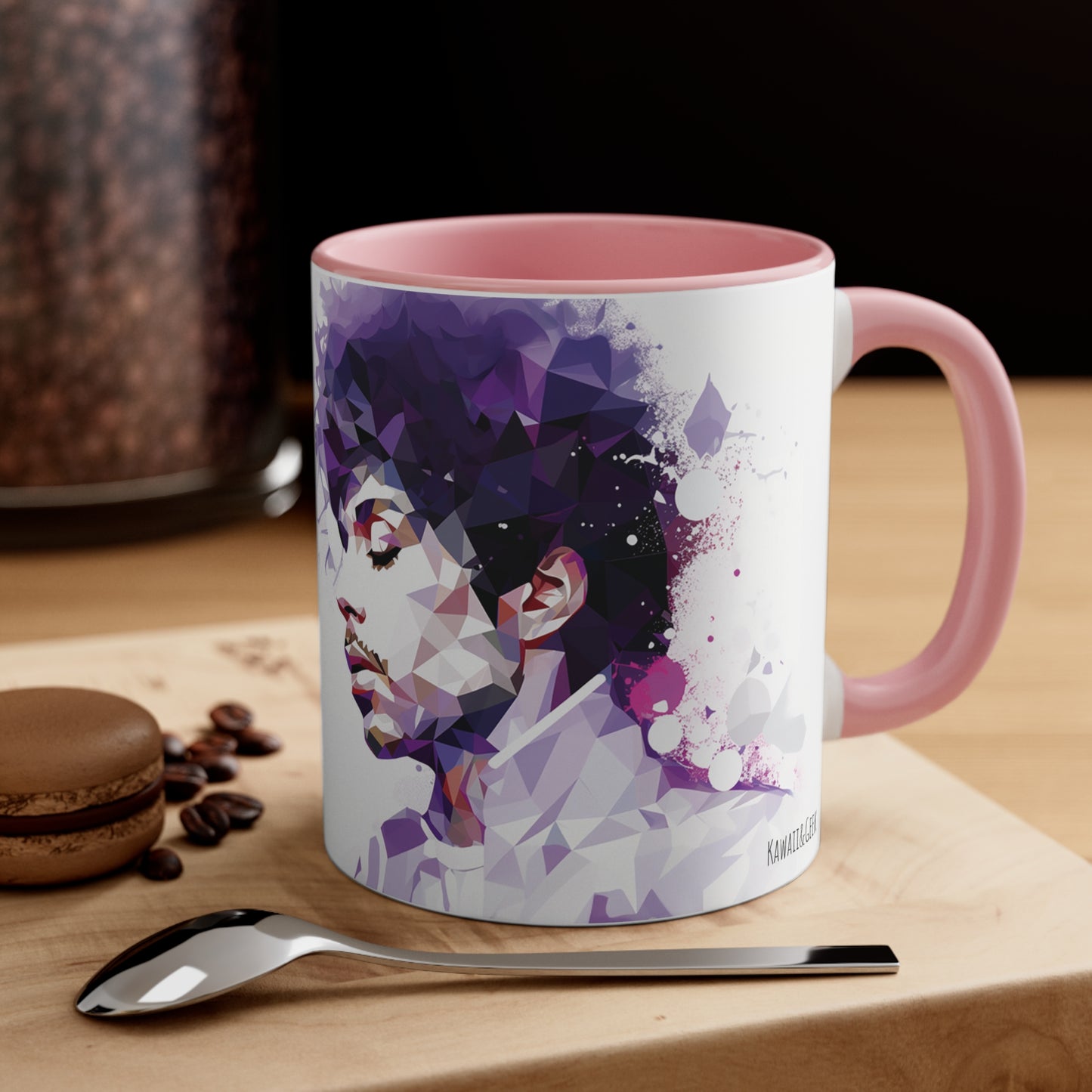 Prince Geometric Bicolor Mug - Celebrate the Iconic 'Purple Rain'