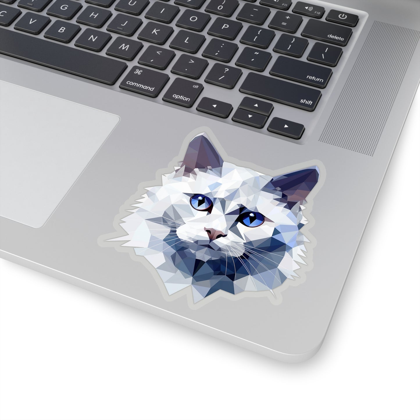 Angora Cat Sticker - Softness in Geometric Harmony