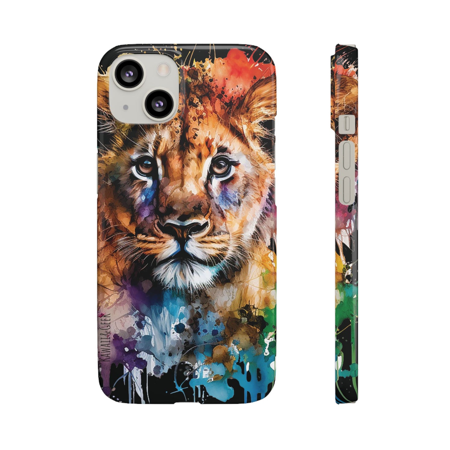 Phone Case Watercolor Lion Cub