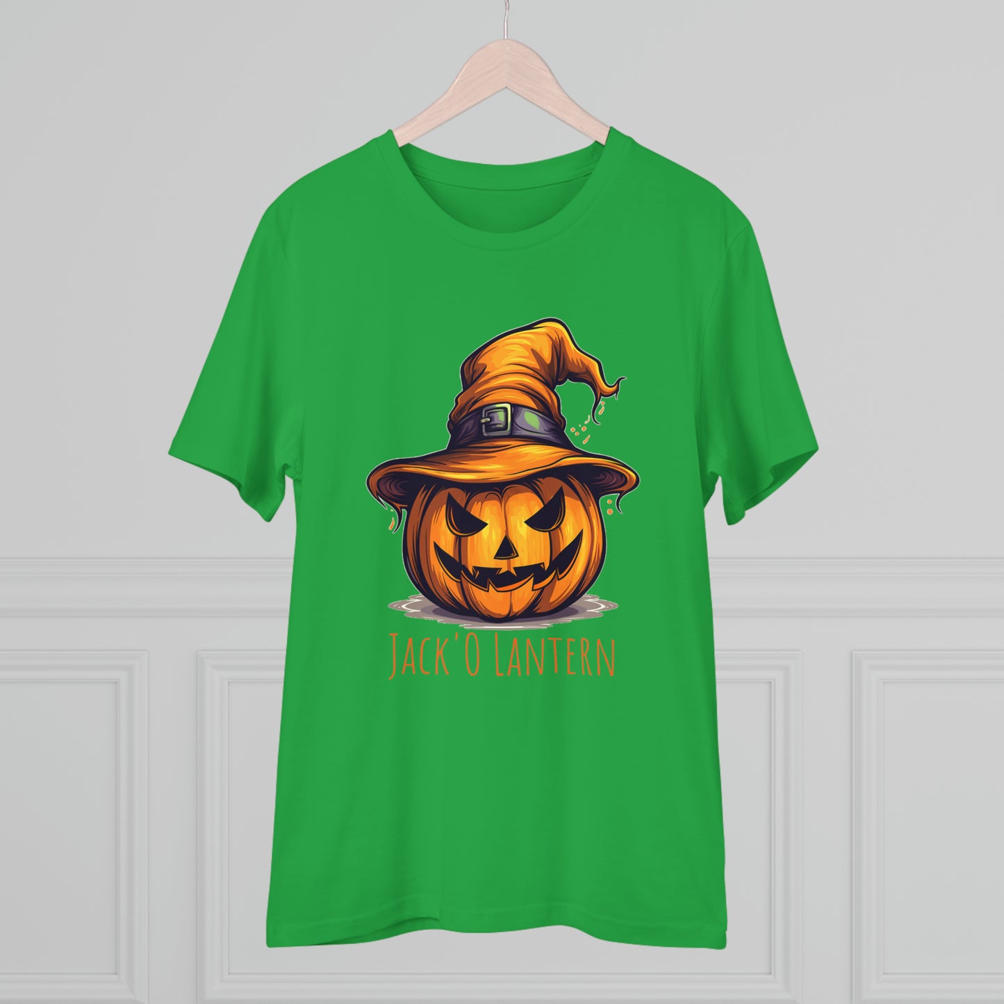Eco-friendly Jack O Lantern Tee: Funny Pumpkin Halloween Sorcerer Edition