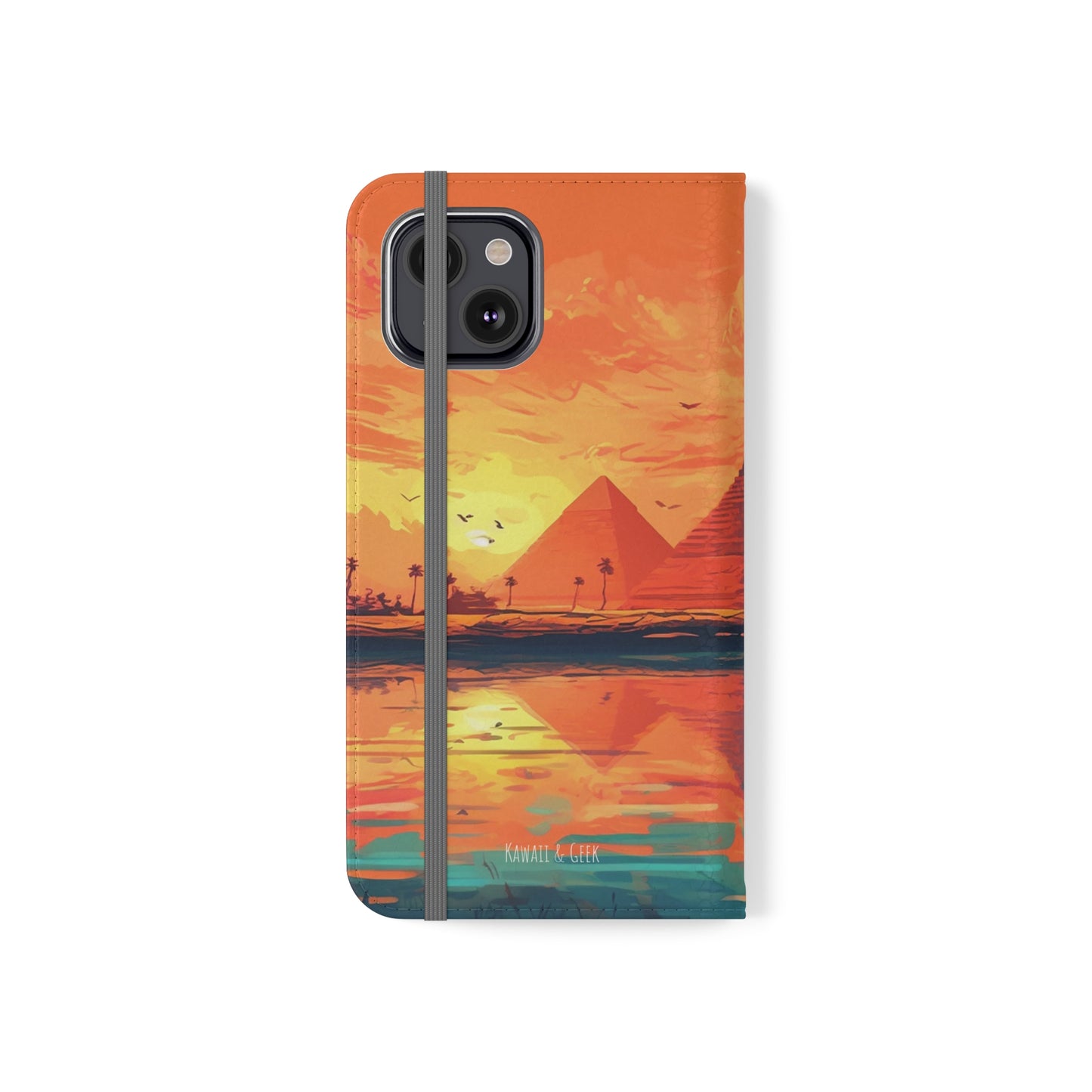 Egyptian Pyramid at Sunset Flip Phone Case - Carry the Mystique of Ancient Egypt with You