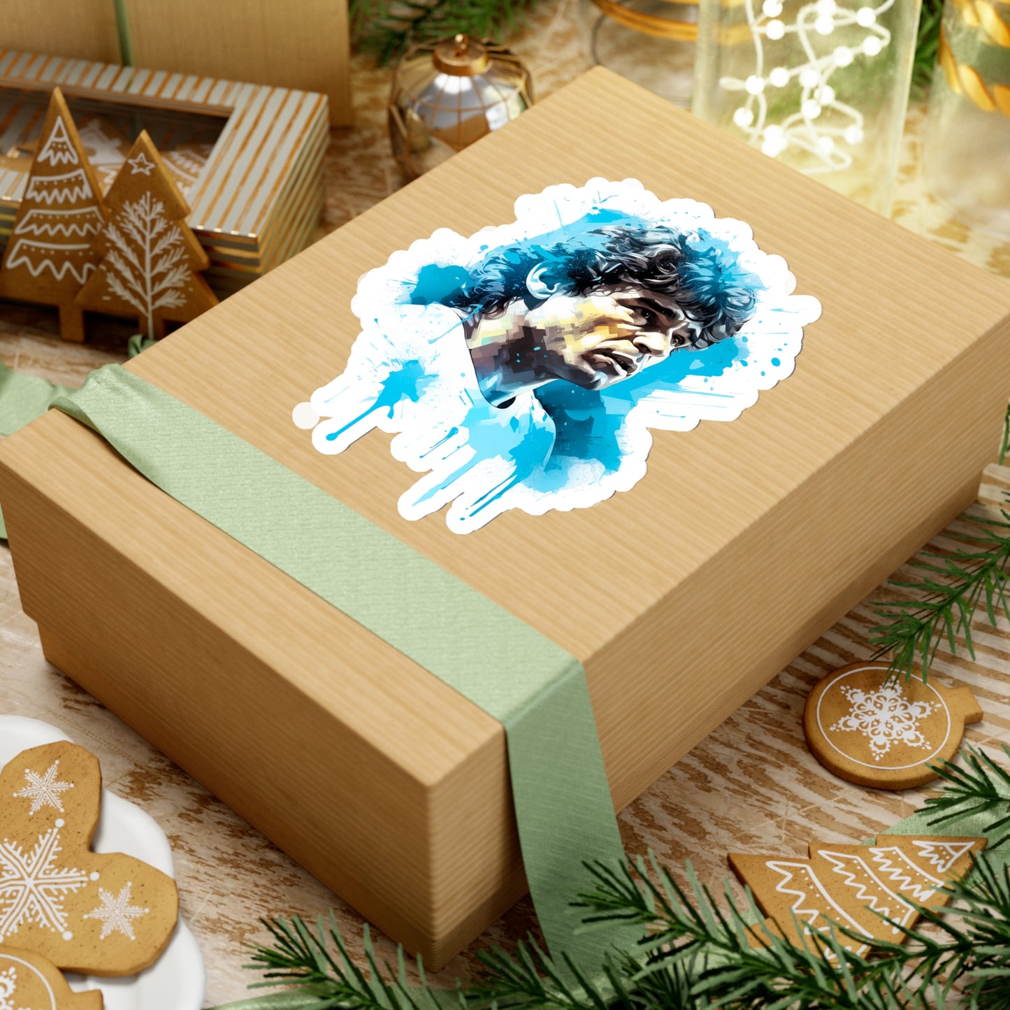 Diego Maradona Watercolor Tribute Sticker
