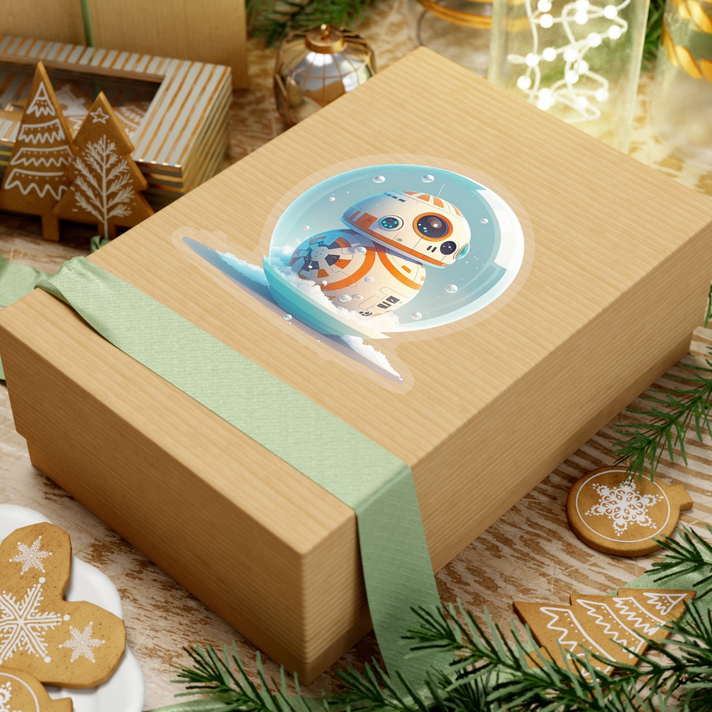 Cute BB8 in Snowball Sticker - Add Some Playful and Adorable Style to Your Tech - Star Wars