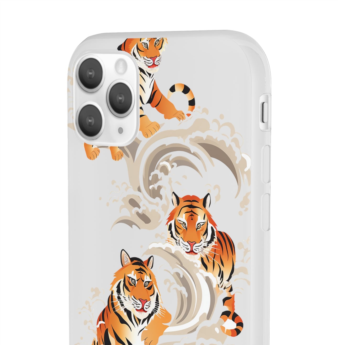 Elegant Chinese Ink Tiger Flexi Phone Case