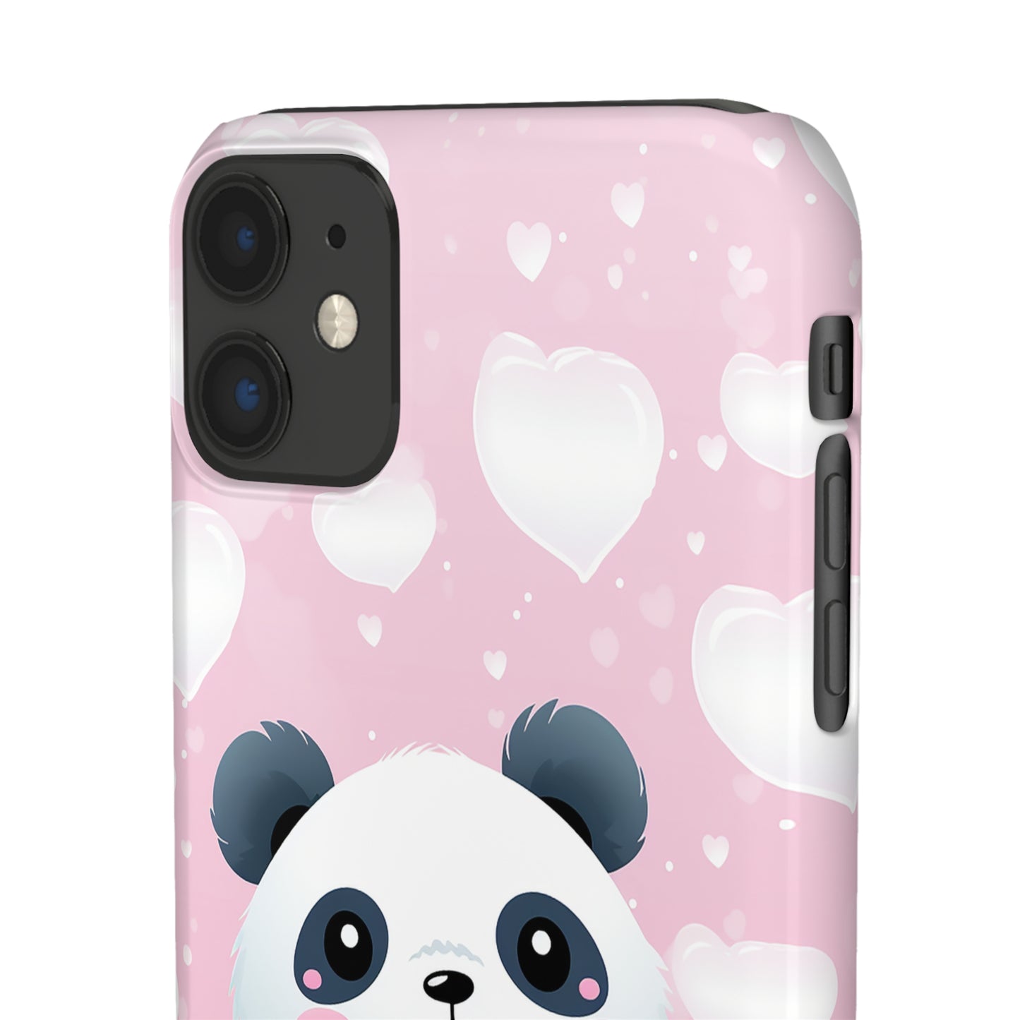 Cute Panda & Hearts Premium Phone Case