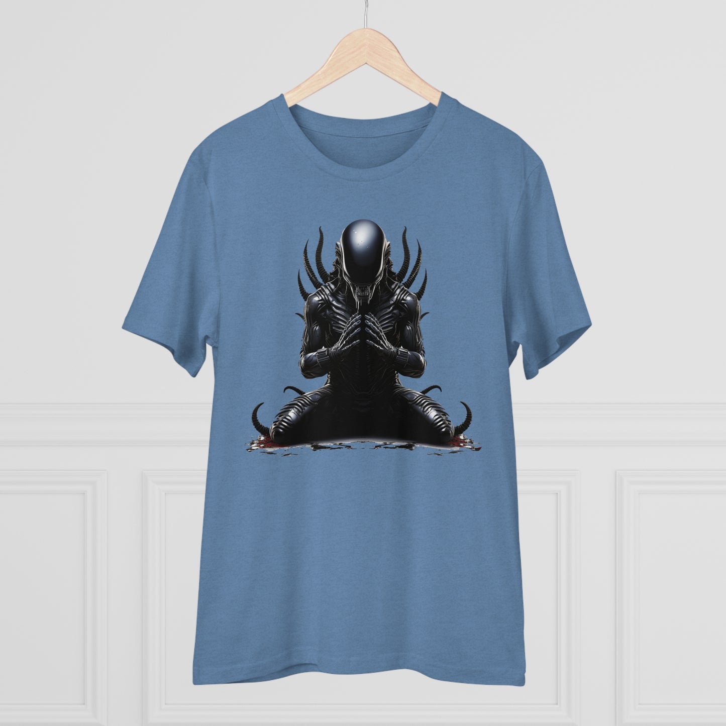 Eco-Friendly Zen Alien Xenomorph T-shirt - Embrace Galactic Serenity