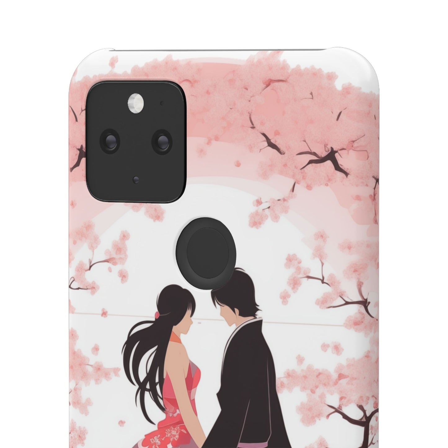 Japanese Blossom Love Premium Phone Case - Valentine's Cherry Tree Design